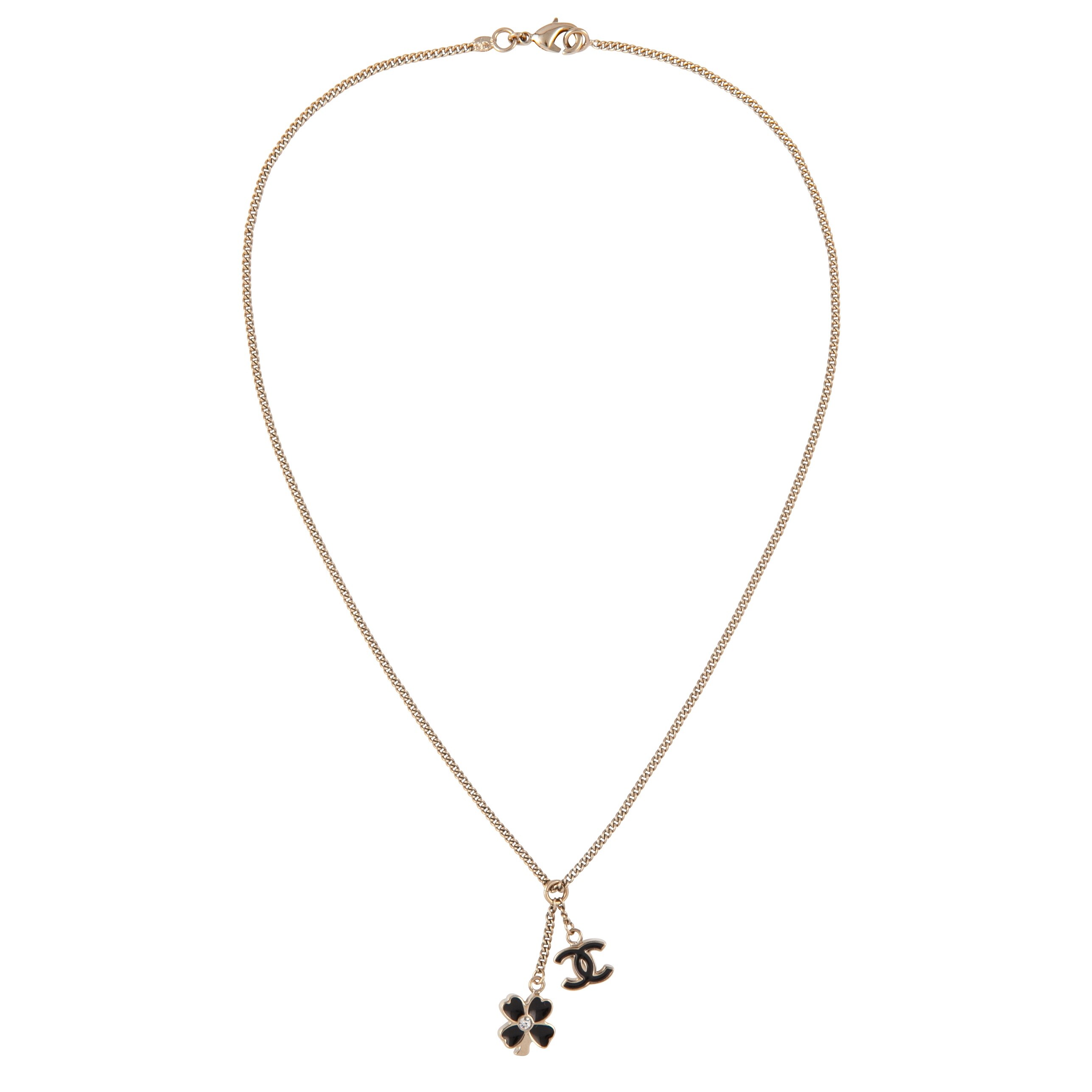 Chanel Vintage CC Red Stone Clover Pendant Necklace | Rent Chanel jewelry  for $195/month - Join Switch